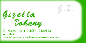 gizella dohany business card